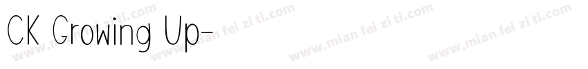 CK Growing Up字体转换